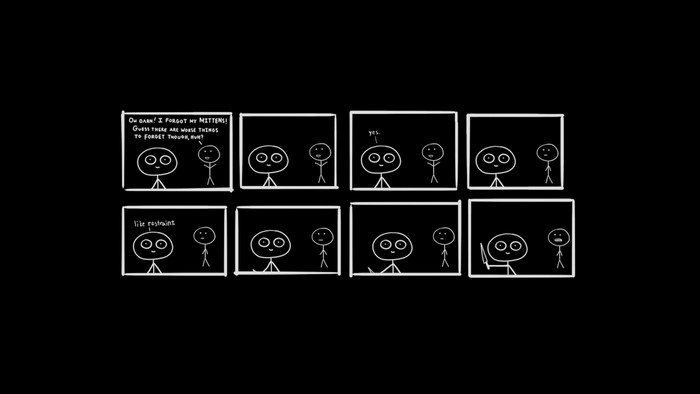 Comic strip about forgetting things