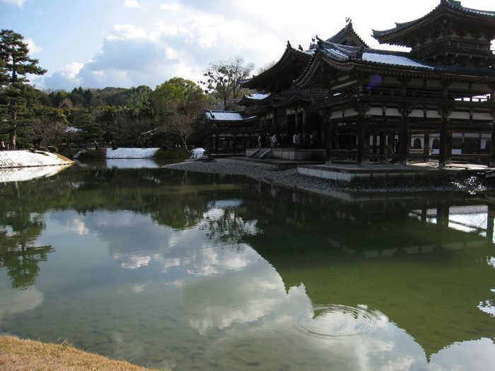 Byodo-in Temple reflected in a pond in Japan