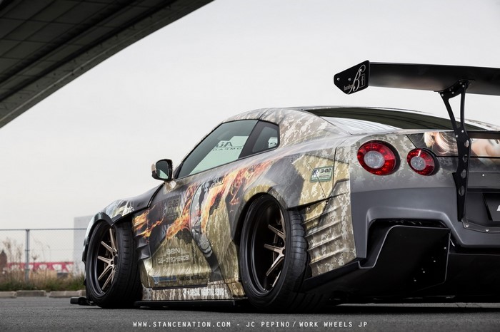 Nissan GT-R R35 Ben Sopra with custom camouflage wrap