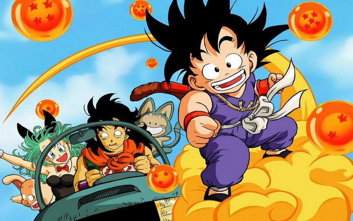 Goku and friends from Dragon Ball