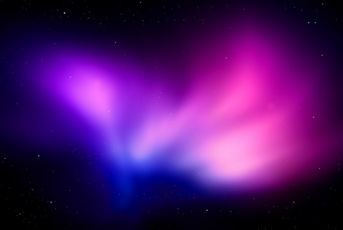 Abstract space nebula with purple and pink aurorae