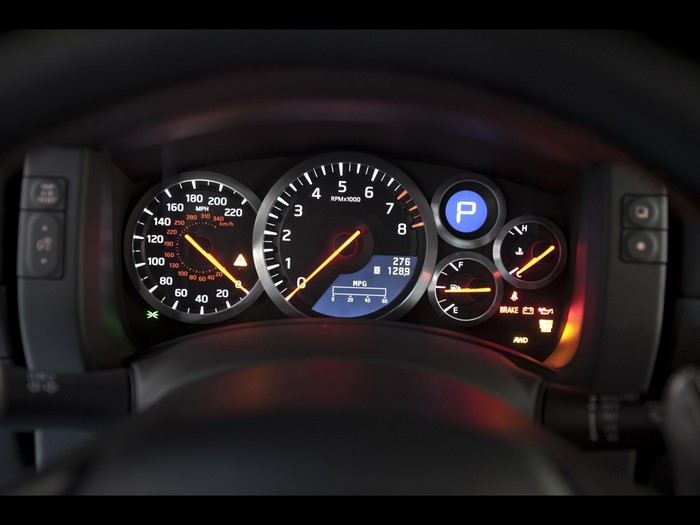 Nissan GT-R Dashboard and Steering Wheel