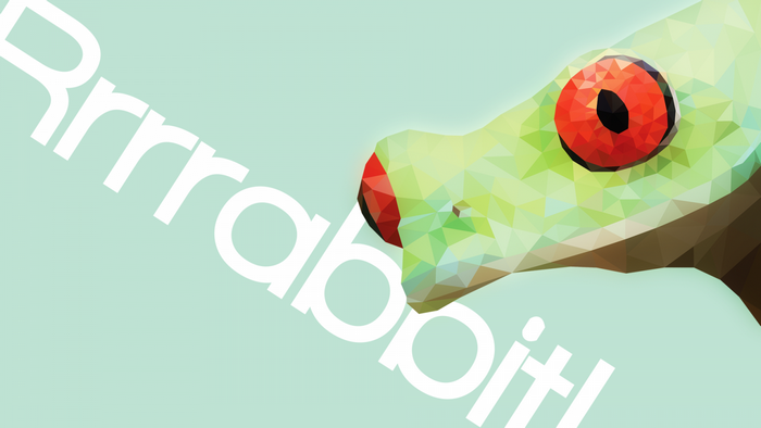 Low poly red-eyed tree frog illustration