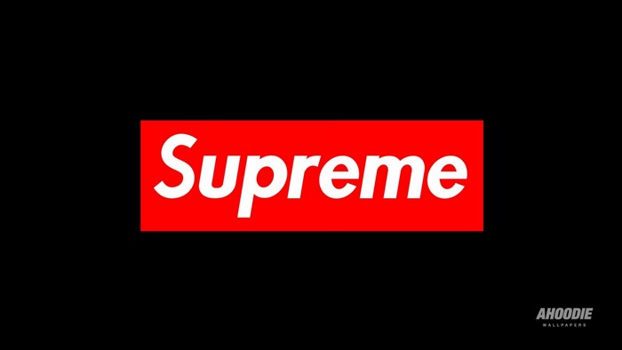 Supreme logo on black background