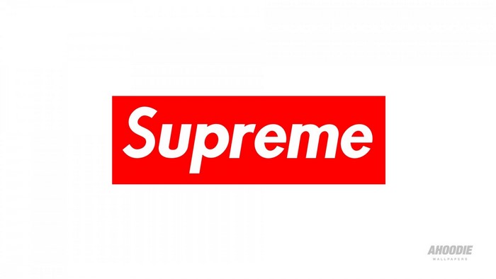 Supreme logo on a white background