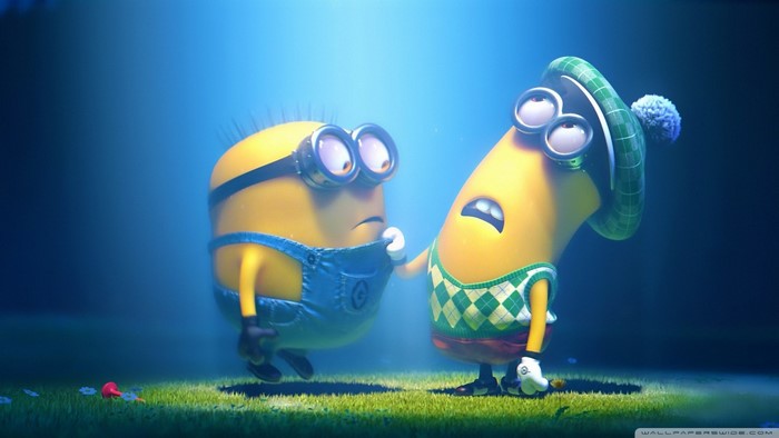 Minions underwater scene
