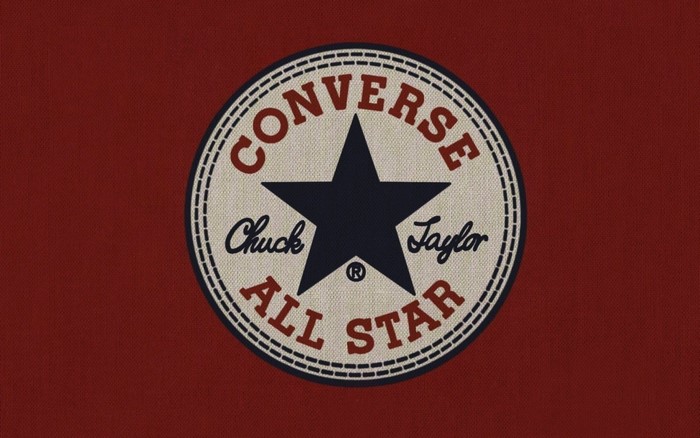 Converse All Star logo on red background