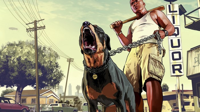 Franklin and Chop from Grand Theft Auto V