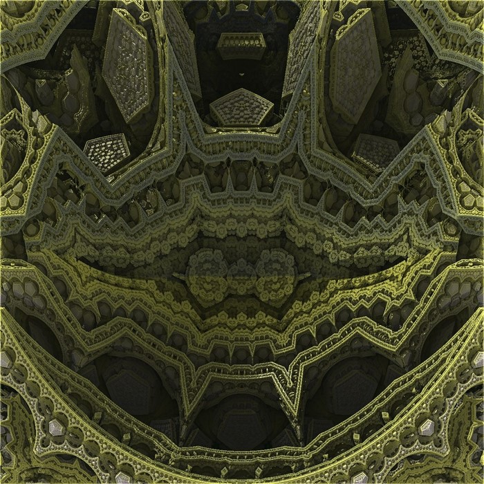 Abstract fractal art with intricate geometric patterns