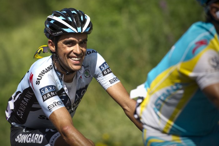 Alberto Contador cycling for Saxo Bank-Sungard
