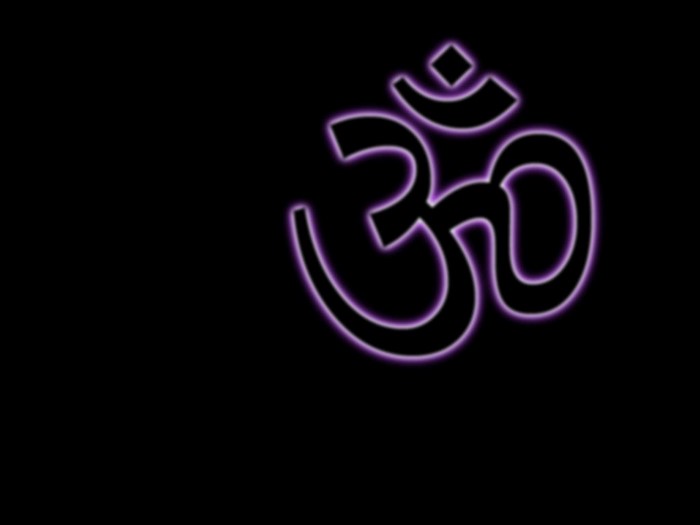 Om symbol neon sign