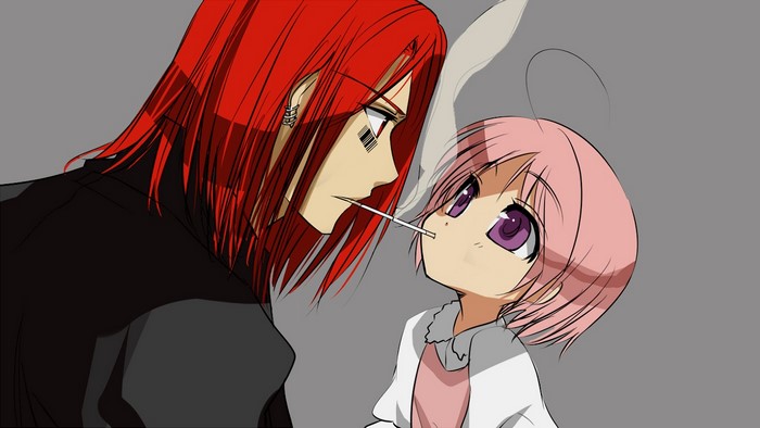 Anime illustration of two characters with a cigarette
