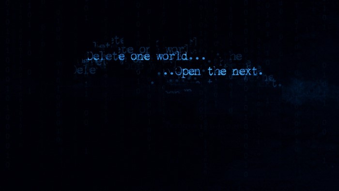 Delete one world, Open the next text