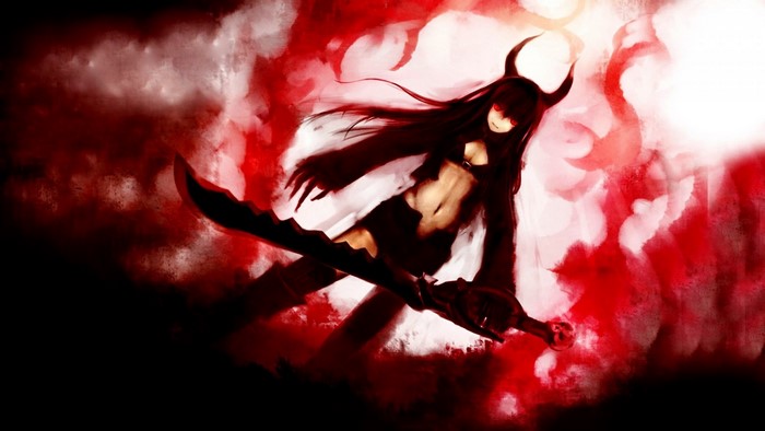 Black Rock Shooter with Red and Black Darkness