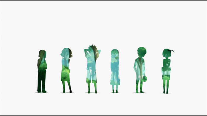 Ano Hi Mita Hana no Namae wo Bokutachi wa Mada Shiranai characters silhouette