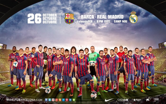 FC Barcelona vs Real Madrid Classic Match Poster