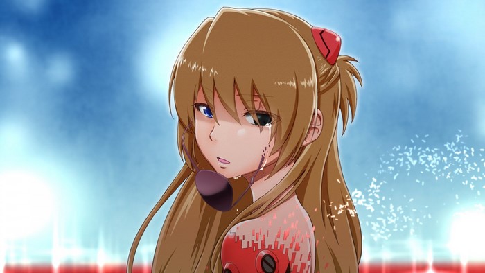 Asuka Langley Soryu from Neon Genesis Evangelion crying