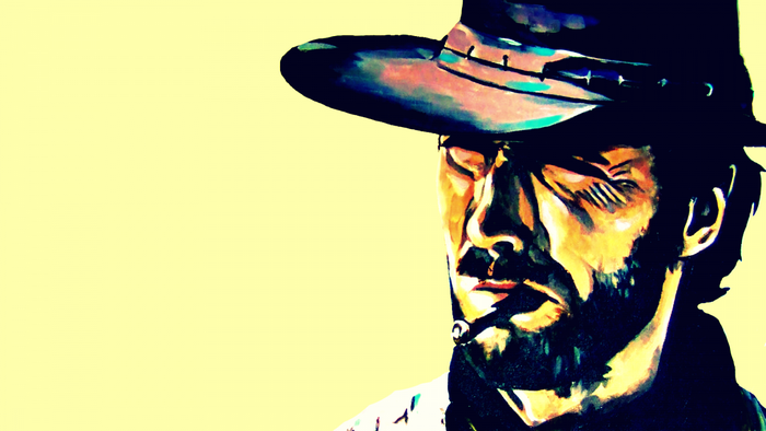 Clint Eastwood from A Fistful of Dollars Illustration
