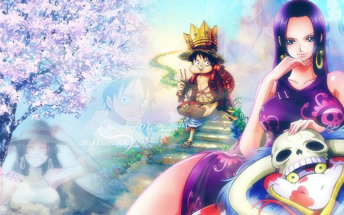 Monkey D Luffy and Boa Hancock from One Piece