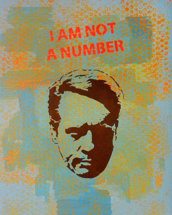 Number 6 from The Prisoner "I Am Not A Number" Poster