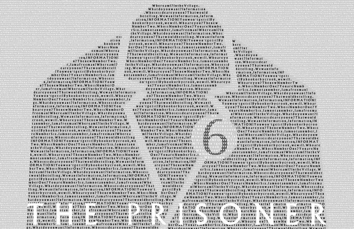 The Prisoner Number 6 Typographic Portrait