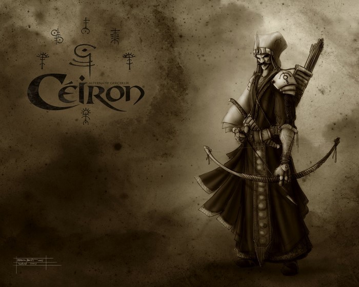 Ceiron with bow and arrows, Turkish mythology