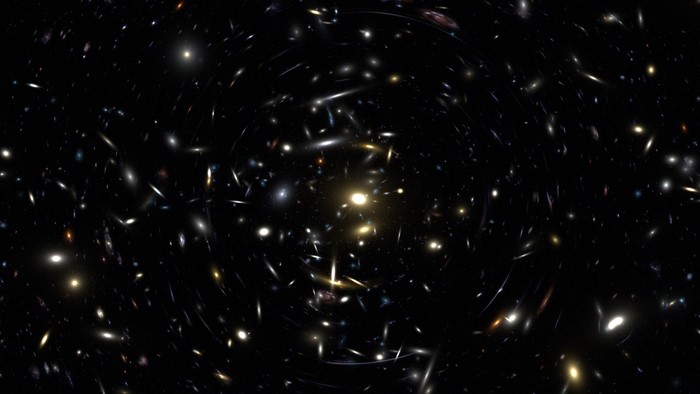 Deep space view of distant galaxies