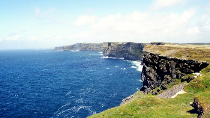 Cliffs of Moher, Ireland, overlooking the Atlantic Ocean