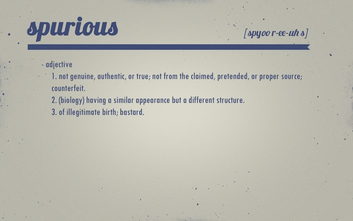 Spurious definition with pronunciation