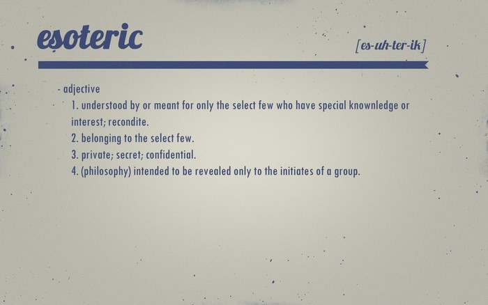 Esoteric definition and pronunciation