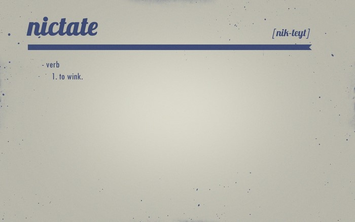 Nictate definition with pronunciation