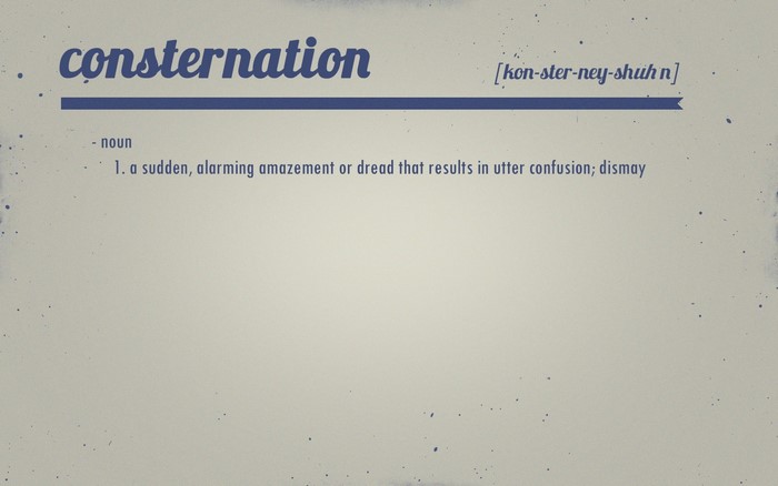 Consternation definition with pronunciation and meaning