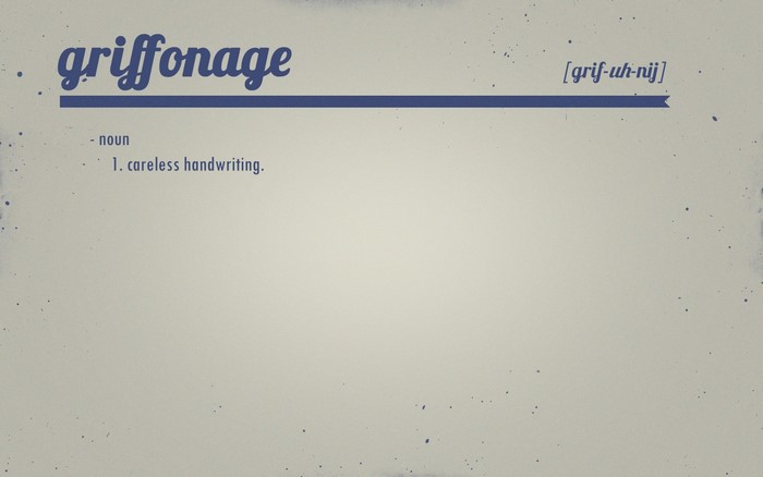 Griffonage definition with pronunciation
