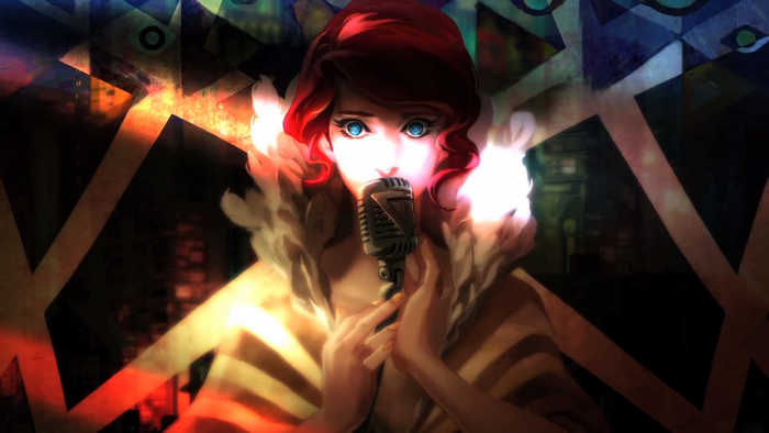 Red Transistor singer with microphone