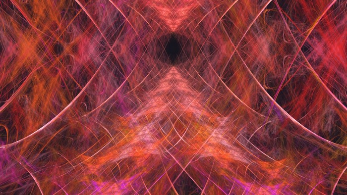 Abstract fractal art with red and orange textures