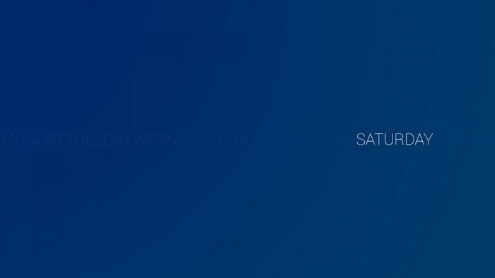 Days of the week text on blue background