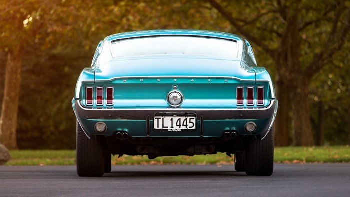 Classic Ford Mustang Muscle Car Rear View