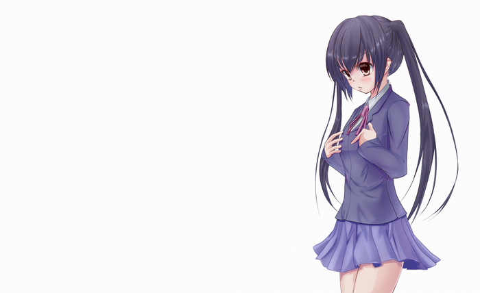Nakano Azusa from K-ON! in school uniform