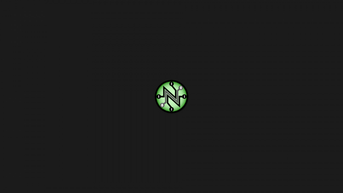 Circuit board logo with letter N