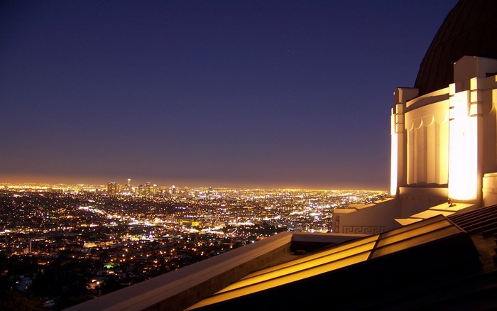 Griffith Observatory overlooking Los Angeles at night