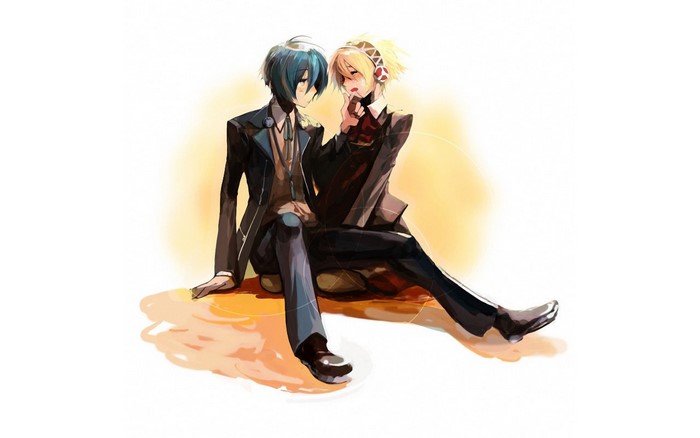 Makoto Yuki and Aigis from Persona 3
