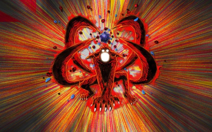 Kyuubi Red Symmetry Art from Naruto Shippuden