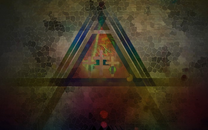 Abstract geometric shapes with textured background