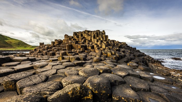 Giants Causeway rock formation on the coast of Ireland