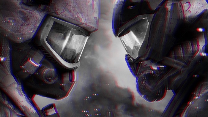 Two soldiers from Crysis 2 facing each other