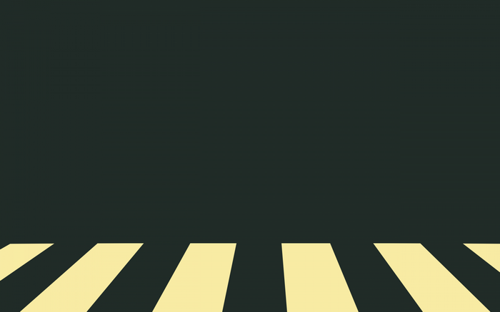 Pedestrian crossing with yellow stripes