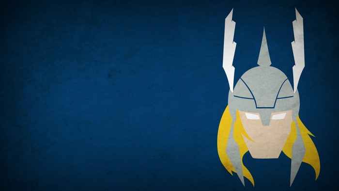 Thor from Marvel Comics minimalist illustration