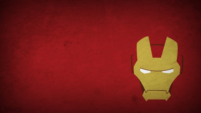 Iron Man mask on a red background