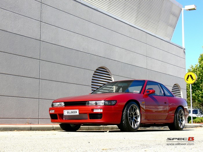 Red Nissan S13 Sports Car