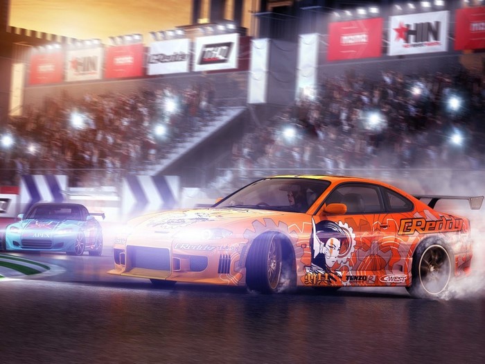 Nissan Silvia S15 and Honda S2000 drifting at a race track